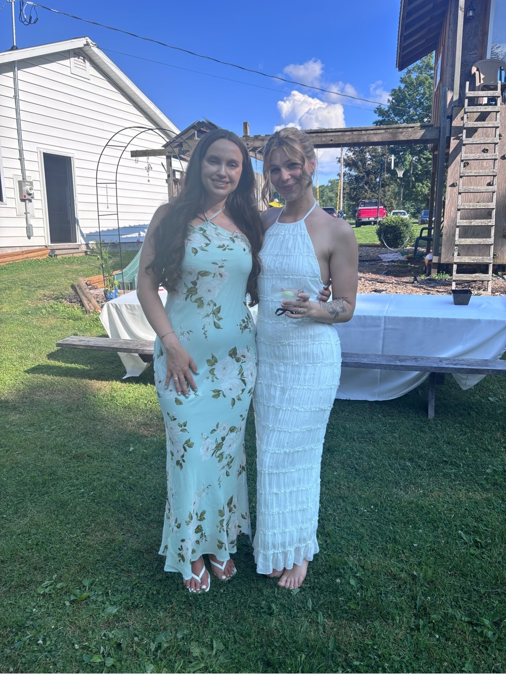 Floral halter dress